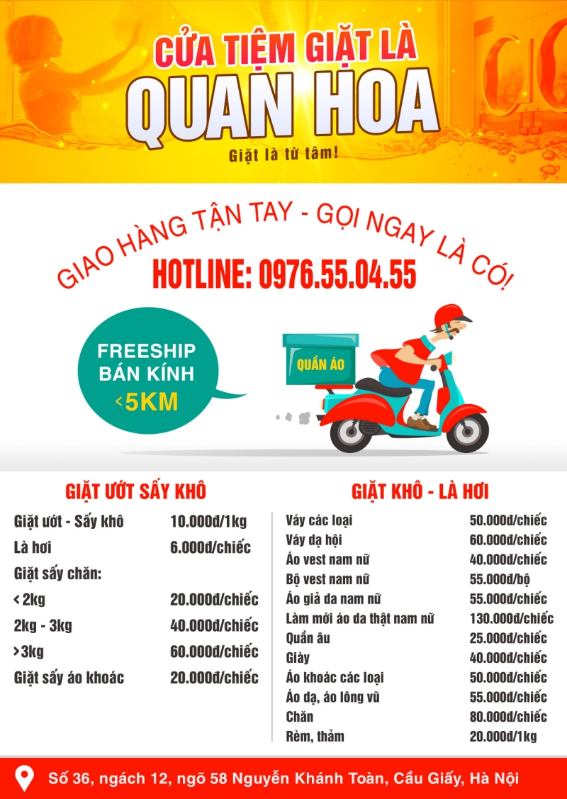 mẫu tờ rơi quảng cáo giặt là
