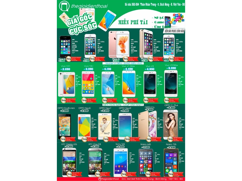 tờ rơi điện thoại