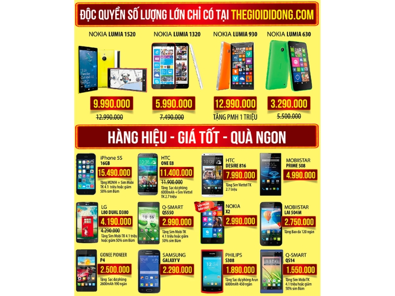 tờ rơi điện thoại